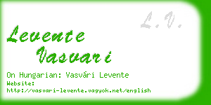 levente vasvari business card
