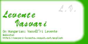 levente vasvari business card